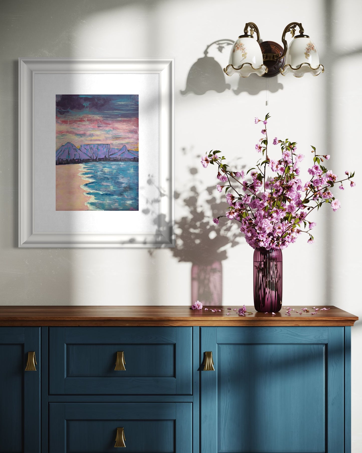 Table Mountain Art Print | Maximalist Bold Wall Decor (A3 Instant Download)