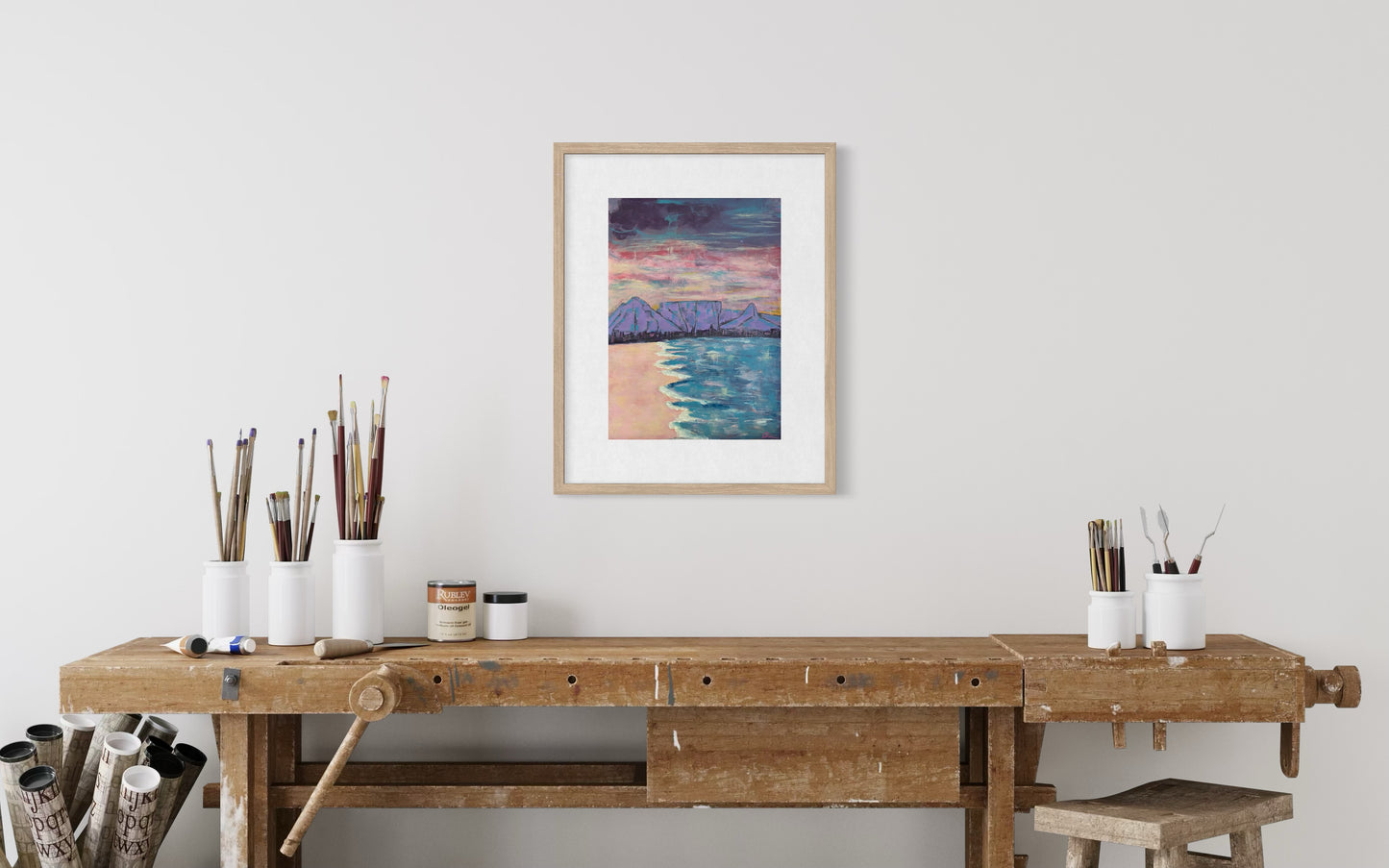 Table Mountain Art Print | Maximalist Bold Wall Decor (A3 Instant Download)
